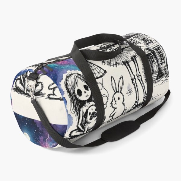 Item preview, Skeleton Ballerina Chainsaw Girl Pug Rabbit Cosmic Galaxy Art designed and sold by LujziWorld.