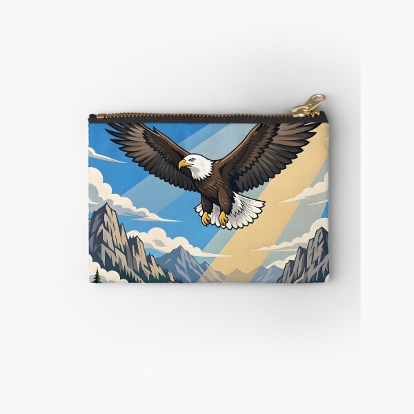 Item preview, Majestic Eagle Soaring Over Mountains Illustration designed and sold by Herodestroyer.