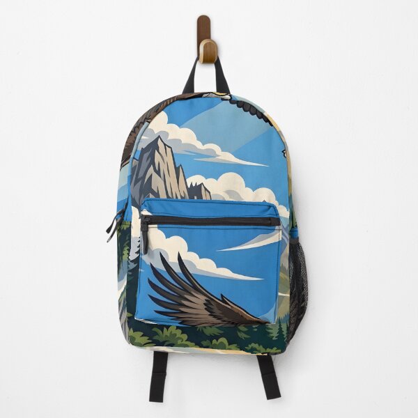 Item preview, Majestic Eagle Soaring Over Mountains Illustration designed and sold by Herodestroyer.