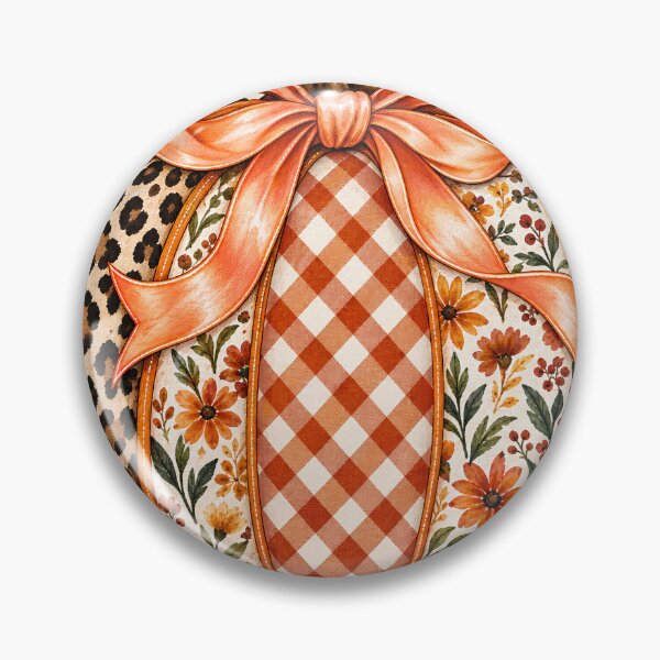 Item preview, Striped Polka Dot Patchwork Pumpkin Fall Design designed and sold by VGAfanatic.