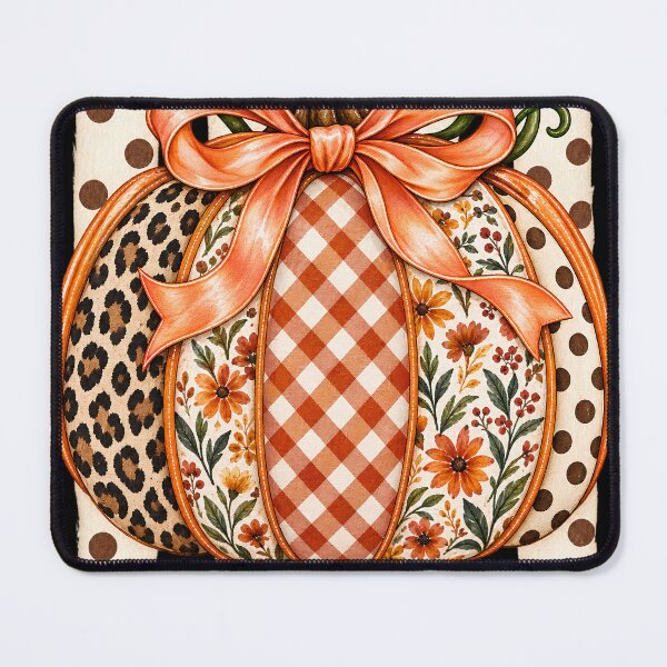 Item preview, Striped Polka Dot Patchwork Pumpkin Fall Design designed and sold by VGAfanatic.