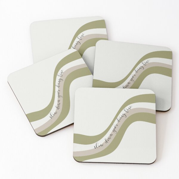 Item preview, Slow down you are doing fine abstract art olive green designed and sold by HANI'SWORLD.