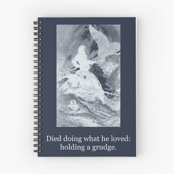 Item preview, Died Doing What He Loved: Holding a Grudge — Vintage Ahab Tee designed and sold by Core-E.