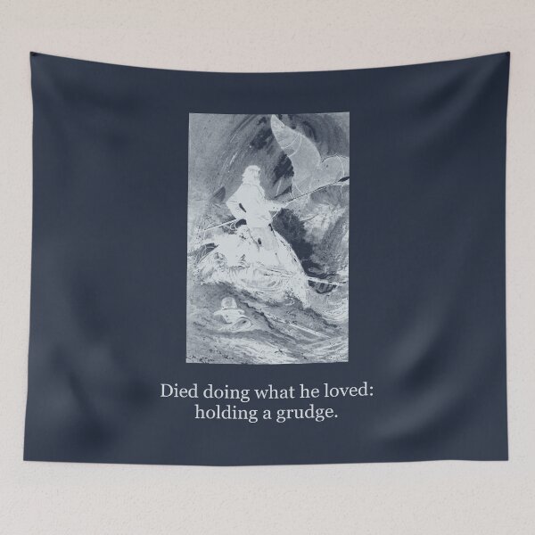 Item preview, Died Doing What He Loved: Holding a Grudge — Vintage Ahab Tee designed and sold by Core-E.