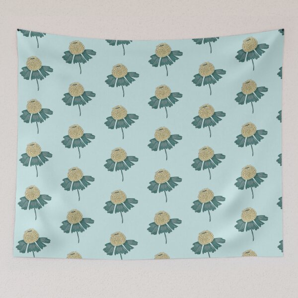 Item preview, Vintage Teal Echinacea Flower designed and sold by Navitaloves.