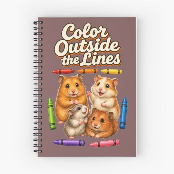 Item preview, Color Outside the Lines – Cute Hamster & 7 Crayons School Design designed and sold by Cartoon art with a purpose ❤️ Supporting Althea’s friends .