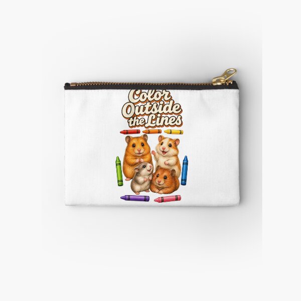 Item preview, Color Outside the Lines – Cute Hamster & 7 Crayons School Design designed and sold by Cartoon art with a purpose ❤️ Supporting Althea’s friends .
