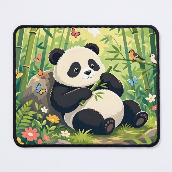 Item preview, Cute Panda in Bamboo Forest Illustration designed and sold by Herodestroyer.
