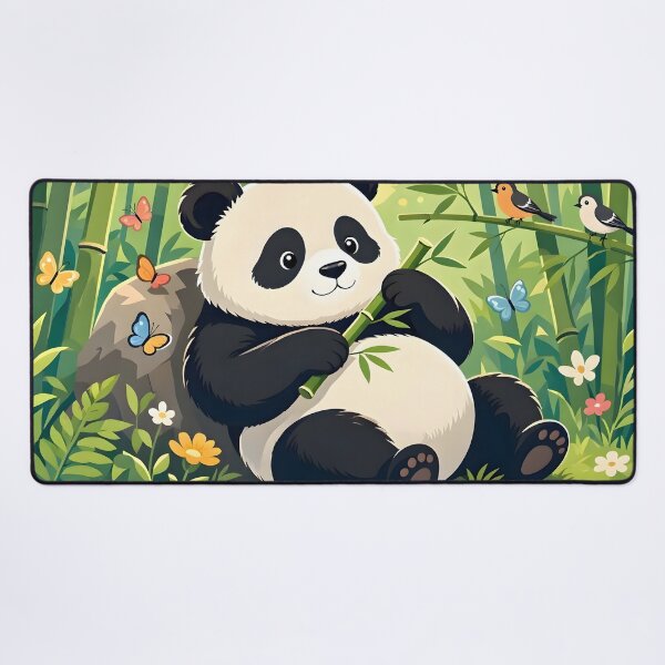 Item preview, Cute Panda in Bamboo Forest Illustration designed and sold by Herodestroyer.