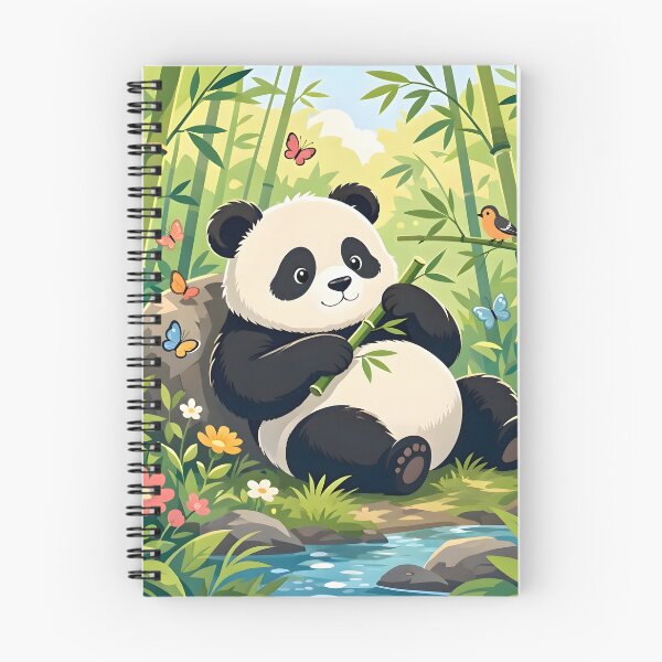 Item preview, Cute Panda in Bamboo Forest Illustration designed and sold by Herodestroyer.