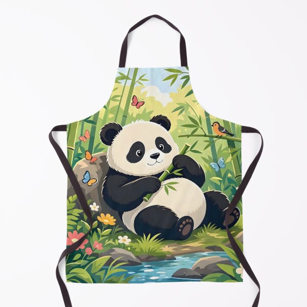 Item preview, Cute Panda in Bamboo Forest Illustration designed and sold by Herodestroyer.