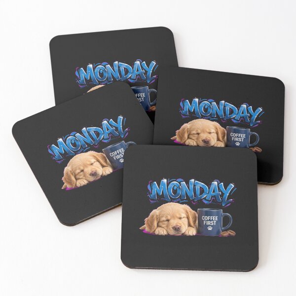Item preview, Monday Graffiti Sleepy Puppy Coffee First designed and sold by Surviving Monday Club.