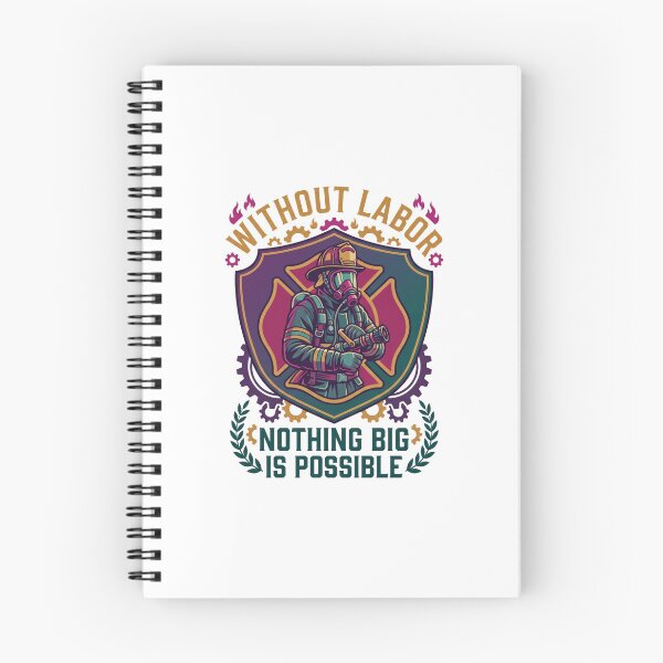 Item preview, Without Labor Nothing Big Is Possible Shirt - Firefighter Gear Emblem Tee designed and sold by relso.