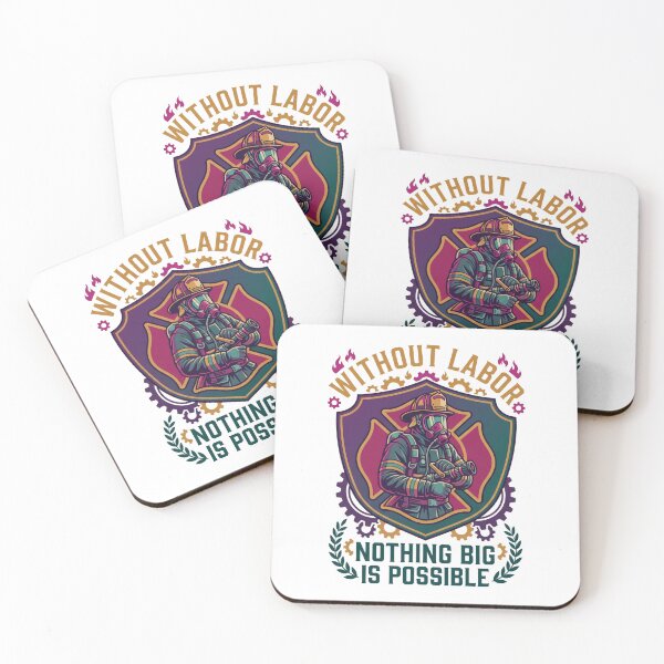 Item preview, Without Labor Nothing Big Is Possible Shirt - Firefighter Gear Emblem Tee designed and sold by relso.
