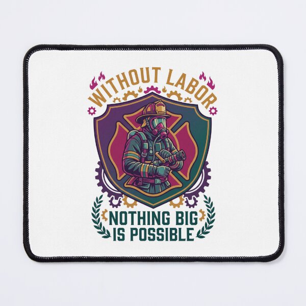 Item preview, Without Labor Nothing Big Is Possible Shirt - Firefighter Gear Emblem Tee designed and sold by relso.