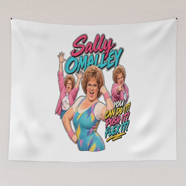 Aperçu de l'œuvre Sally O'Malley You Can Do It Push It Flex It – Retro Fitness Design créée et vendue par ActionForge.