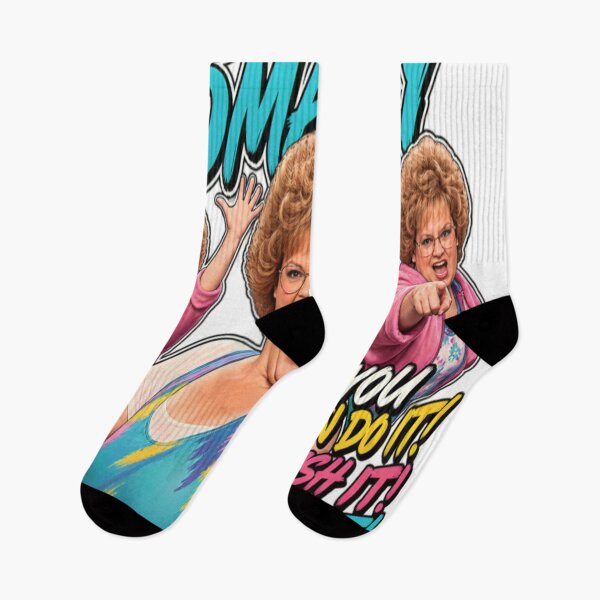 Aperçu de l'œuvre Sally O'Malley You Can Do It Push It Flex It – Retro Fitness Design créée et vendue par ActionForge.
