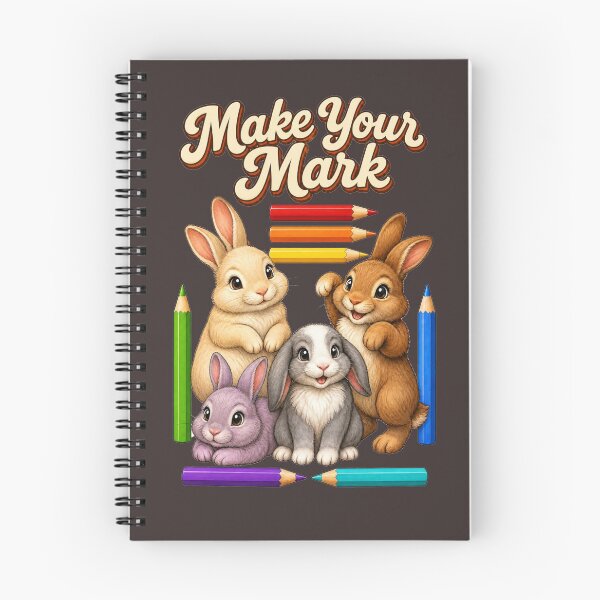 Item preview, Make Your Mark – Cute Bunny & 7 Pencils Cottagecore Design designed and sold by Cartoon art with a purpose ❤️ Supporting Althea’s friends .