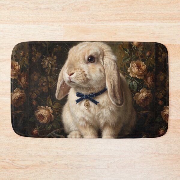 Item preview, Noble Lop Rabbit with Blue Velvet Bow designed and sold by Real Beast Art.
