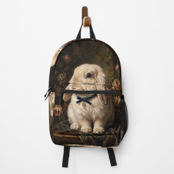 Item preview, Noble Lop Rabbit with Blue Velvet Bow designed and sold by Real Beast Art.