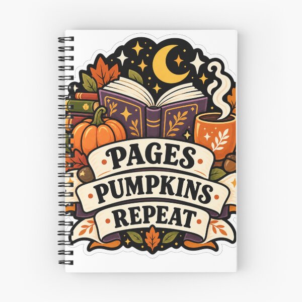 Item preview, Pages Pumpkins Repeat Cozy Fall Reader designed and sold by supertae.