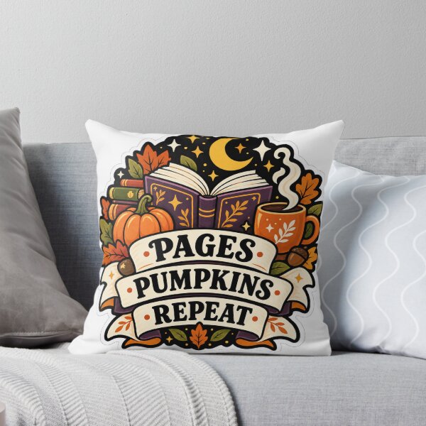 Item preview, Pages Pumpkins Repeat Cozy Fall Reader designed and sold by supertae.