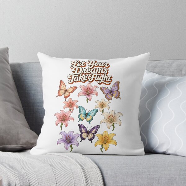 Item preview, Let Your Dreams Take Flight – Cute Butterfly & 7 Lilies Cottagecore Design designed and sold by Cartoon art with a purpose ❤️ Supporting Althea’s friends .
