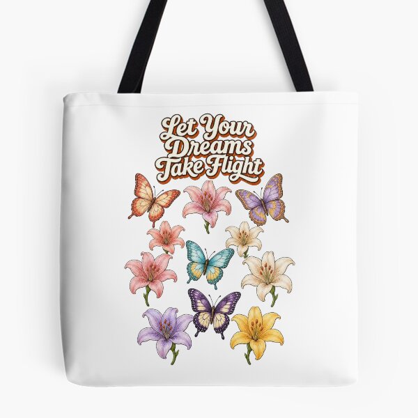Item preview, Let Your Dreams Take Flight – Cute Butterfly & 7 Lilies Cottagecore Design designed and sold by Cartoon art with a purpose ❤️ Supporting Althea’s friends .