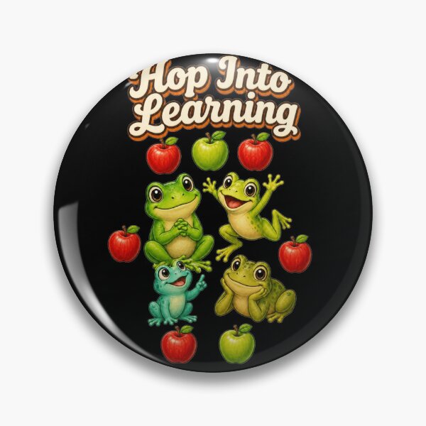 Item preview, Hop into Learning – Cute Frog & 7 Apples School Design designed and sold by Cartoon art with a purpose ❤️ Supporting Althea’s friends .