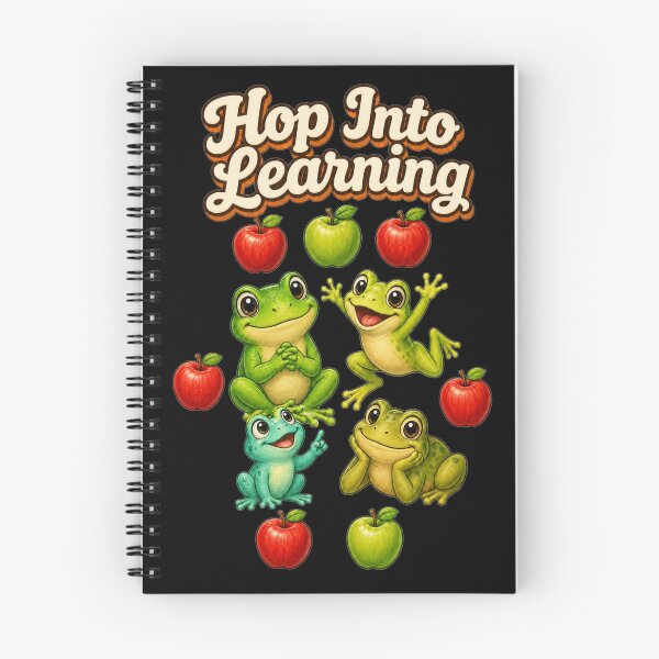 Item preview, Hop into Learning – Cute Frog & 7 Apples School Design designed and sold by Cartoon art with a purpose ❤️ Supporting Althea’s friends .