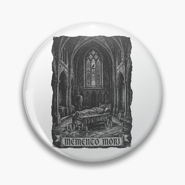 Item preview, Memento Mori - The Monk's Last Vigil Linocut designed and sold by Neurospicy Trolls.