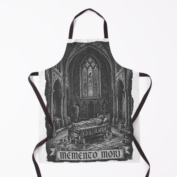 Item preview, Memento Mori - The Monk's Last Vigil Linocut designed and sold by Neurospicy Trolls.