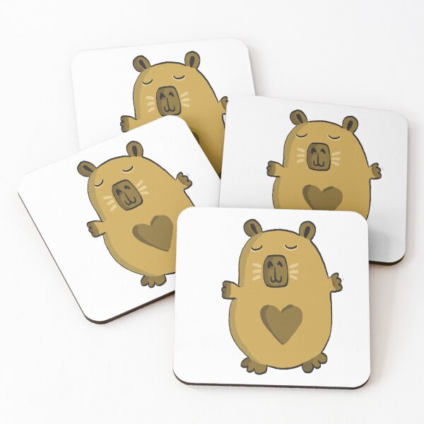 Item preview, Cute capybara with love heart designed and sold by SombreroDoodles.