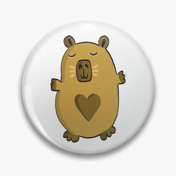 Item preview, Cute capybara with love heart designed and sold by SombreroDoodles.