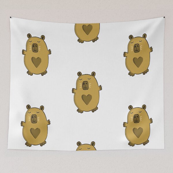 Item preview, Lindo capibara con corazón designed and sold by SombreroDoodles.