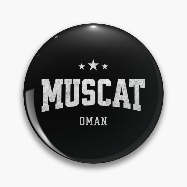 Artikelvorschau, Muscat Oman Vintage Varsity Distressed Retro College Reisedesign entworfen und verkauft von NiceTeeClub.