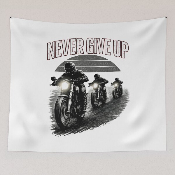 Item preview, Copy of Never Give Up Motorcycle Rider – Powerful Vintage Biker Art, Inspirational & Funny Gift for True Riders designed and sold by Williams Anderson.