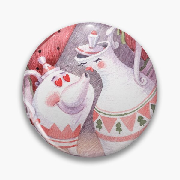 Item preview, Christmas Tea Party Watercolor Illustration with Cute Teapots designed and sold by White Rabbit Design .