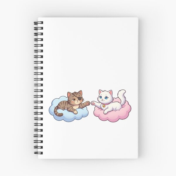 Item preview, Cloud Cats – Cute Friendship Cat Art designed and sold by 1smillaundfiete.