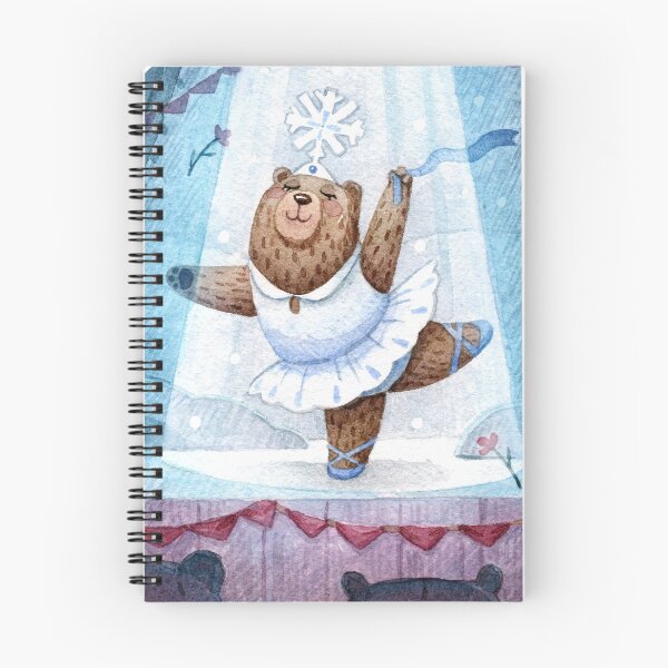 Item preview, Watercolor Bear Ballerina Performing on Stage designed and sold by White Rabbit Design .