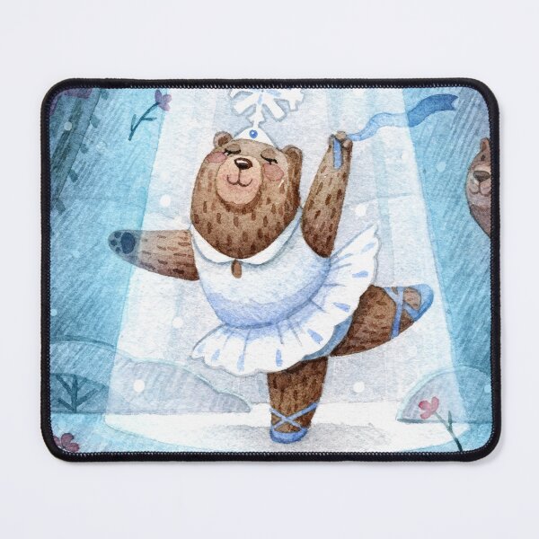 Item preview, Watercolor Bear Ballerina Performing on Stage designed and sold by White Rabbit Design .