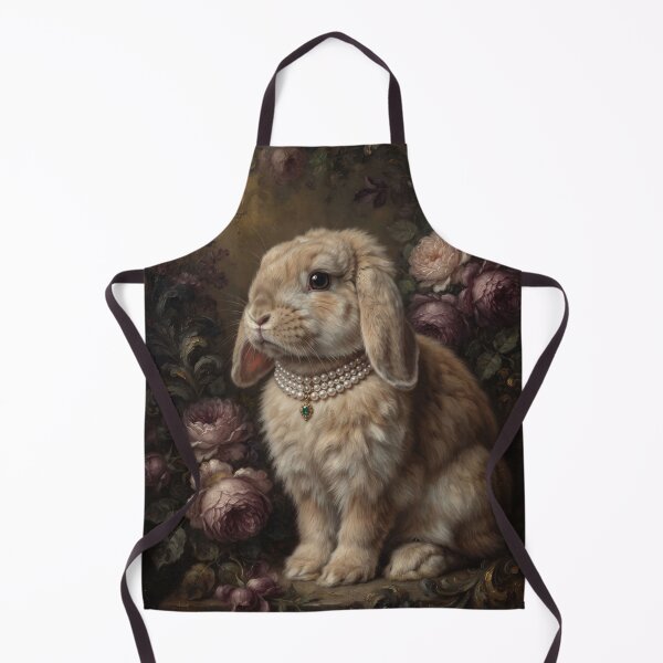 Item preview, Noble Lop Rabbit with Emerald Pearl Necklace designed and sold by Real Beast Art.