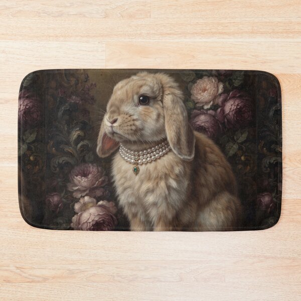 Item preview, Noble Lop Rabbit with Emerald Pearl Necklace designed and sold by Real Beast Art.