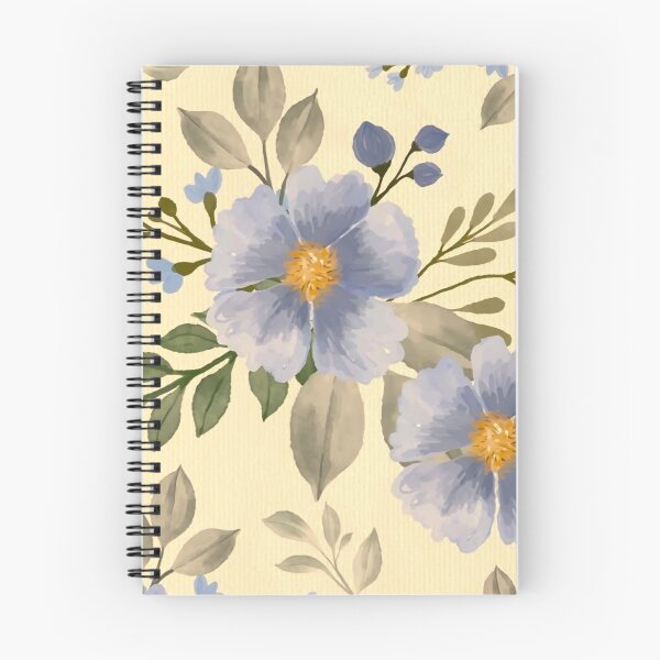Aperçu de l'œuvre Motif aquarelle vintage Fleur bleue créée et vendue par Vintage-Lady65.