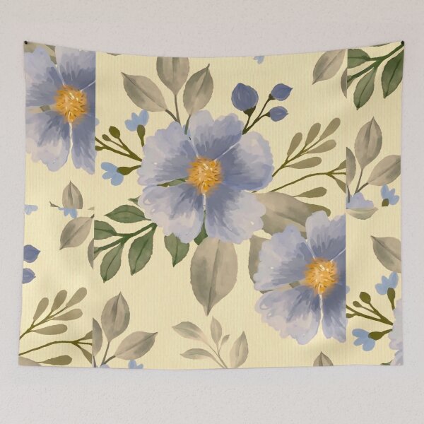 Item preview, Blue Blossom Vintage Watercolor Pattern designed and sold by Vintage-Lady65.