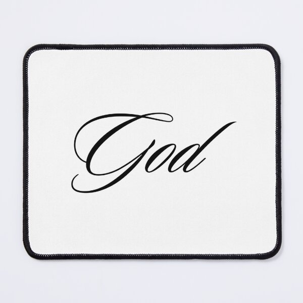 Item preview, God Elegant Cursive Script Minimalist Typography designed and sold by LensDyn™.