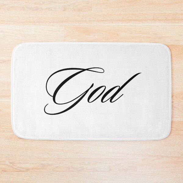 Item preview, God Elegant Cursive Script Minimalist Typography designed and sold by LensDyn™.