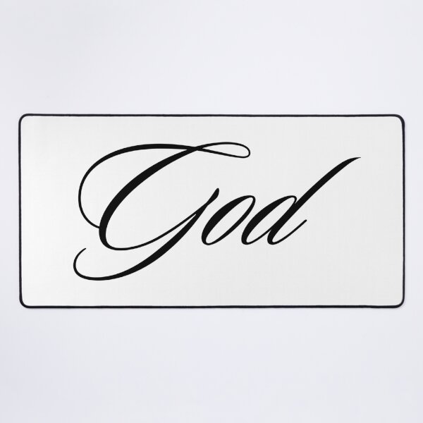 Item preview, God Elegant Cursive Script Minimalist Typography designed and sold by LensDyn™.