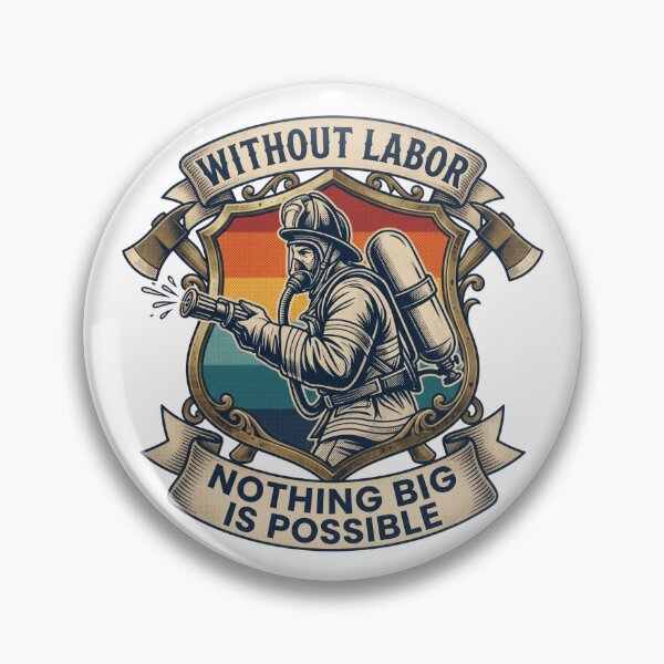 Item preview, Without Labor Nothing Is Possible Shirt - Motivational Firefighter Tee designed and sold by relso.