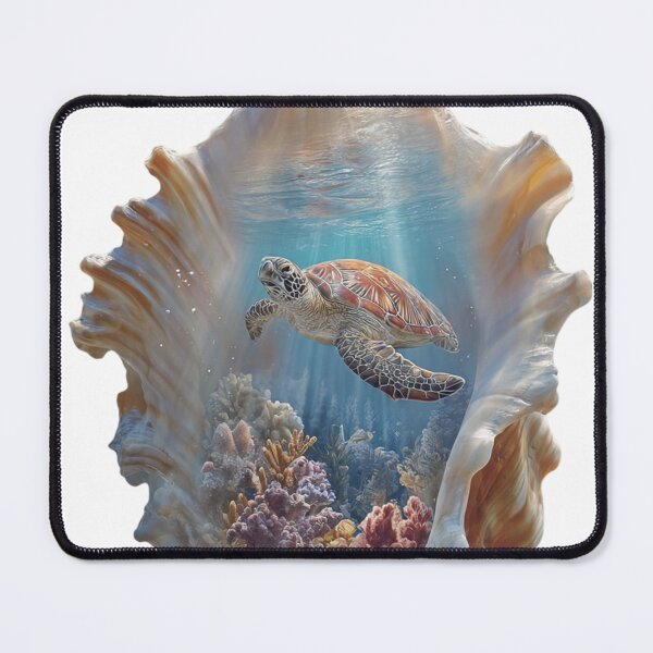 Item preview, Ocean Turtle in Seashell Coral Reef designed and sold by LC&LCPlatform.